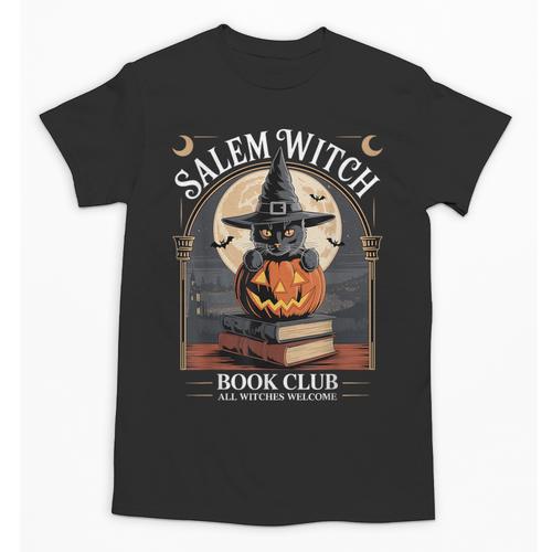 Salem Witch Book Club All Witches Welcome Halloween Reading Unisex T-Shirt - Bookorys