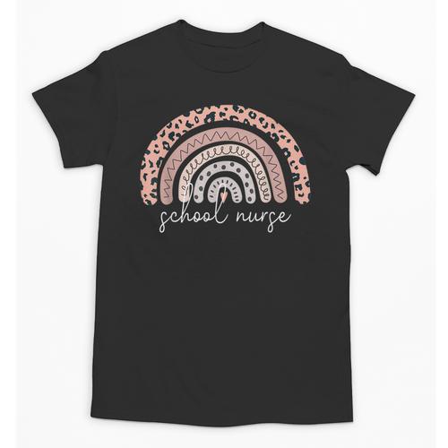 School Nurse Appreciation Rainbow Graduation Medical Nursing Unisex T-Shirt - Best Gift Smart