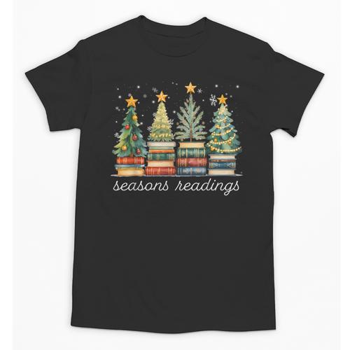 Seasons Readings All Booked For Christmas Book Reading Lover Unisex T-Shirt - Bookorys