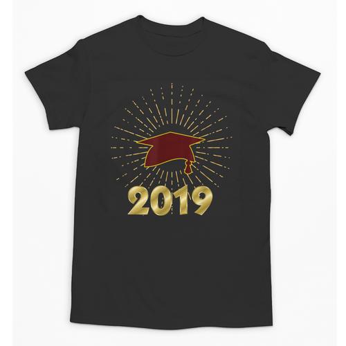 Senior 2019 Graduation Shirt Burgundy Gold Class Colors G23 Unisex T-Shirt - Best Gift Smart