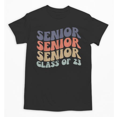 SENIOR 2023 Retro Class Of 2023 Seniors Graduation 23 Hippie Unisex T-Shirt - Best Gift Smart