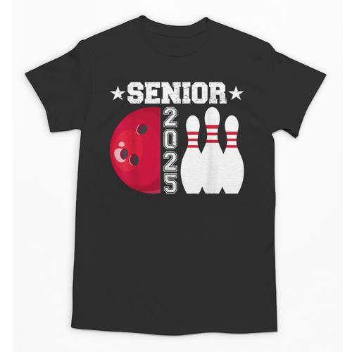 Senior 2025 Bowling Player Class Of 2025 Graduation Seniors Unisex T-Shirt - Best Gift Smart