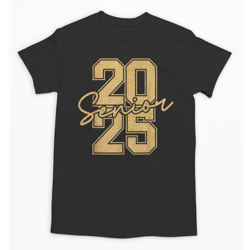 Senior 2025 Class Of 2025 Gold Senior Graduation Unisex T-Shirt - Best Gift Smart