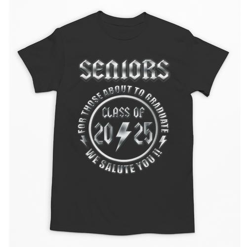 Senior 2025 Classic Rock Graduation We Salute You Unisex T-Shirt - Best Gift Smart
