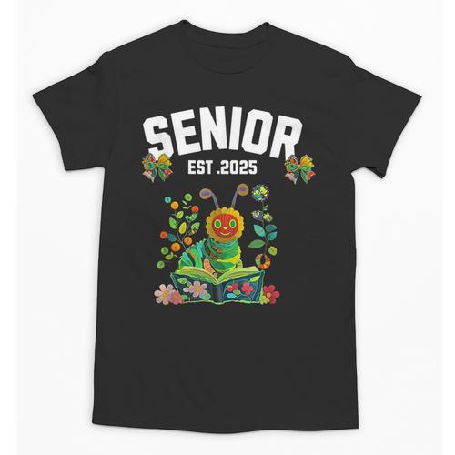 Senior 2025 Graduation Caterpillar For Kids Cute Coquette Unisex T-Shirt - Best Gift Smart