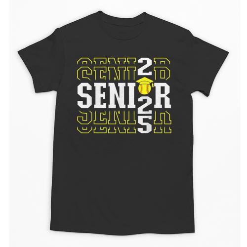 Senior 2025 Softball Class Of 2025 Graduation Unisex T-Shirt - Best Gift Smart