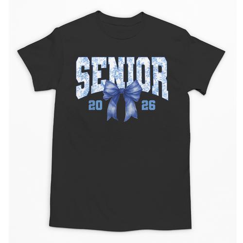 Senior 2026 Class Of 2026 Toile Coquette Bow Graduation 2026 Unisex T-Shirt - Best Gift Smart