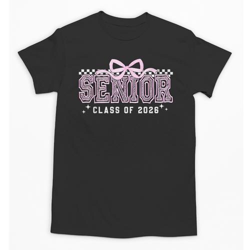 Senior 2026 Coquette Bow Class Of 2026 Graduation Graduate Unisex T-Shirt - Best Gift Smart