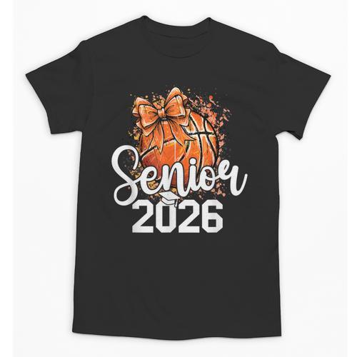 Senior Basketball Class Of 2026 Coquette Graduation Day Unisex T-Shirt - Best Gift Smart