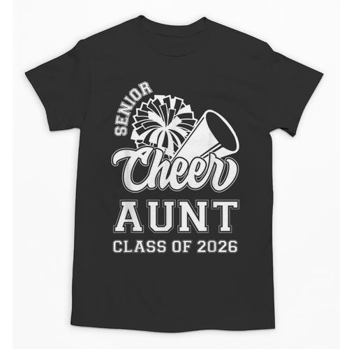 Senior Cheerleader Aunt Cheer Class Of 2026 Graduation Women Unisex T-Shirt - Best Gift Smart