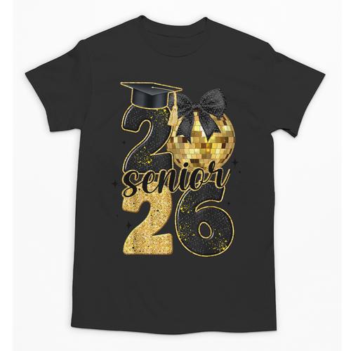 Senior Class Of 2026 Senior Girl Graduation Cap Coquette Bow Unisex T-Shirt - Best Gift Smart