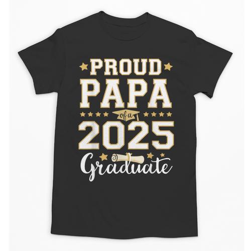 Senior Graduation Proud Papa 2025 Graduate Class Matching Unisex T-Shirt - Best Gift Smart