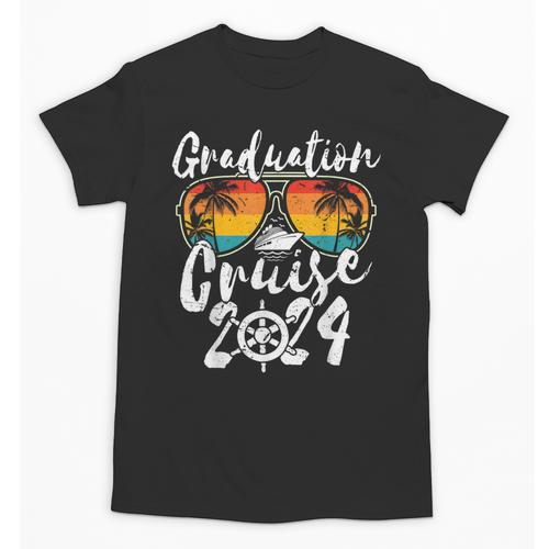 Senior Graduation Trip Cruise 2024 Retro Ship Party Cruise Unisex T-Shirt - Best Gift Smart