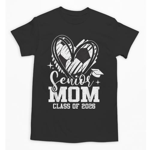 Senior Mom Class Of 2026 Soccer Graduation Heart Unisex T-Shirt - Best Gift Smart