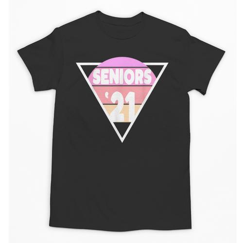Seniors 2021 For Her Him Retro 21 Graduation Class Unisex T-Shirt - Best Gift Smart