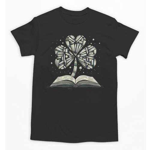 Shamrock Books St Patricks Day Bookworm Librarian Unisex T-Shirt - Bookorys DE