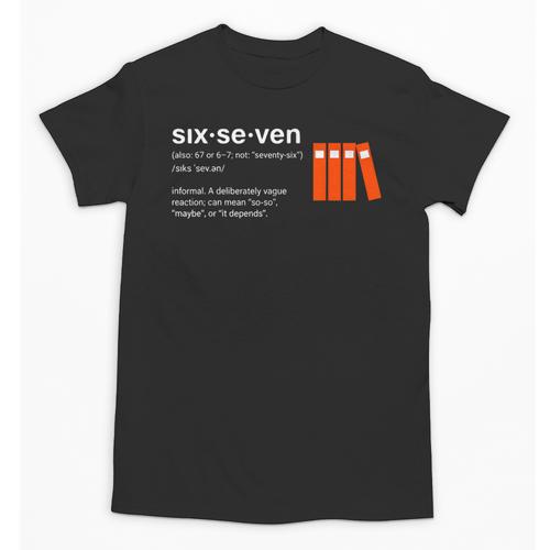 Six Seven Meme Reading Book Lover 6-7 67 Definition Unisex T-Shirt - Bookorys UK