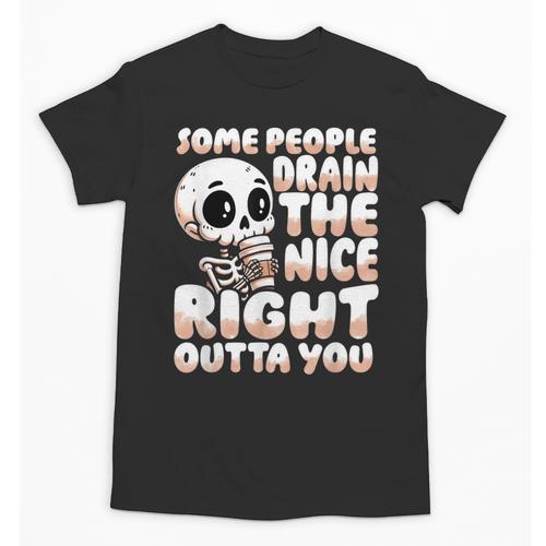 Skeleton Coffee Lover Introvert Unisex T-Shirt - Raresse