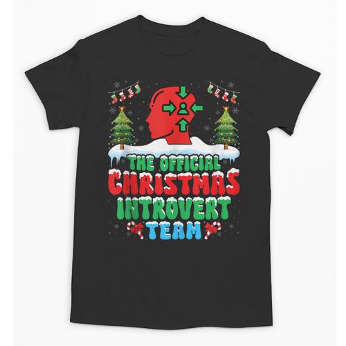 Snow Christmas Introvert Team Introverted Introvert Xmas Unisex T-Shirt - Raresse
