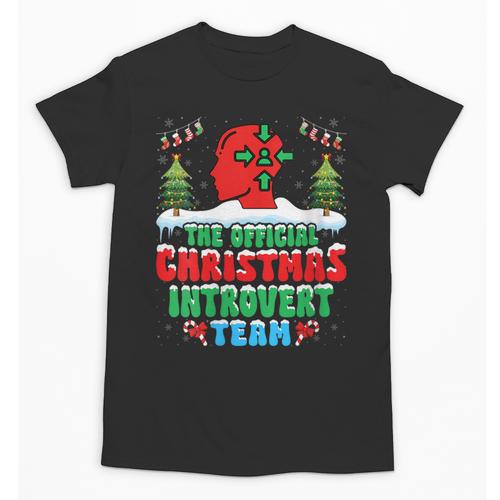Snow Christmas Introvert Team Introverted Introvert Xmas Unisex T-Shirt - Raresse