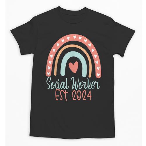 Social Worker Work MSW BSW Graduation 2024 Masters Degree Unisex T-Shirt - Best Gift Smart