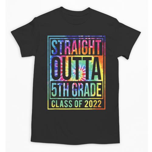 Straight Outta 5th Grade Class Of 2022 School Graduation Unisex T-Shirt - Best Gift Smart