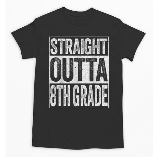 Straight Outta 8th Grade Shirt Eighth Grade Graduation Unisex T-Shirt - Best Gift Smart