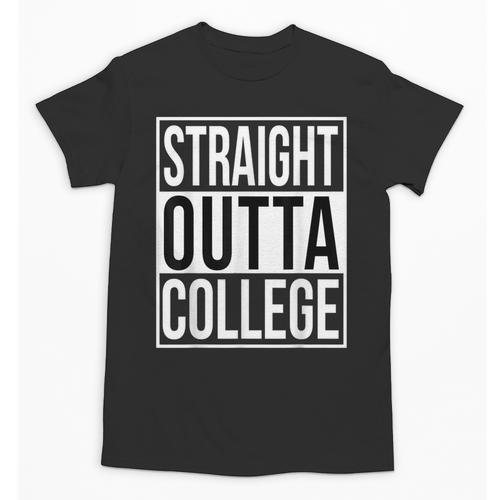 Straight Outta College Movie Parody Graduation Unisex T-Shirt - Best Gift Smart