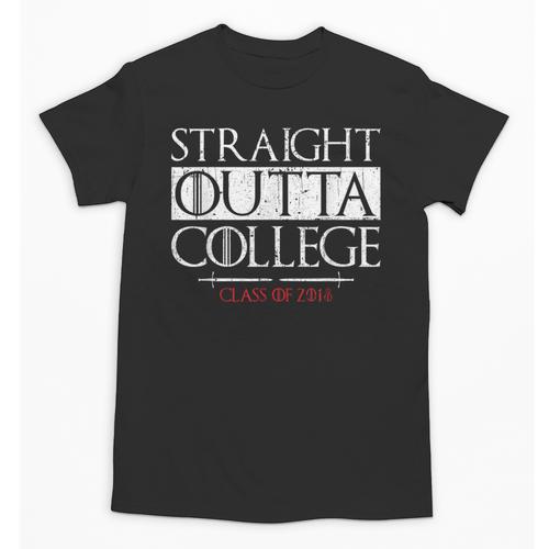 Straight Outta College Shirt Class Of 2018 Graduation Unisex T-Shirt - Best Gift Smart