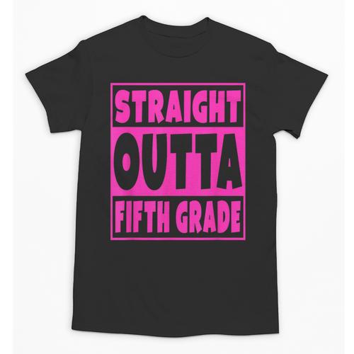 Straight Outta Fifth Grade Graduation Class Unisex T-Shirt - Best Gift Smart
