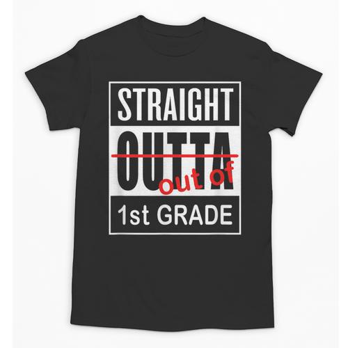 Straight Outta First Grade Graduation 1st Grade T Shirt Unisex T-Shirt - Best Gift Smart