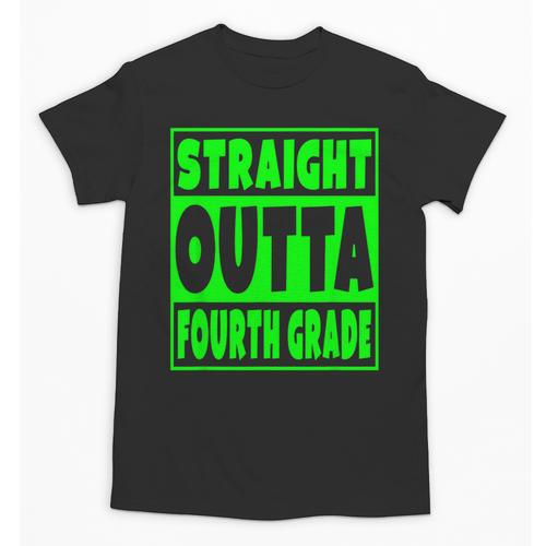 Straight Outta Fourth Grade Graduation Class Unisex T-Shirt - Best Gift Smart