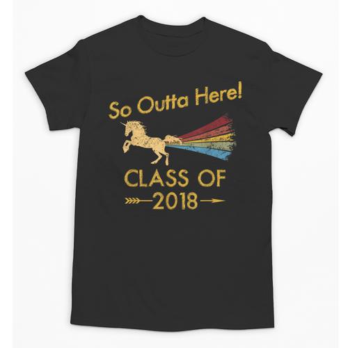 STRAIGHT OUTTA HIGH SCHOOL 2018 Grad Graduation Shirt Unisex T-Shirt - Best Gift Smart