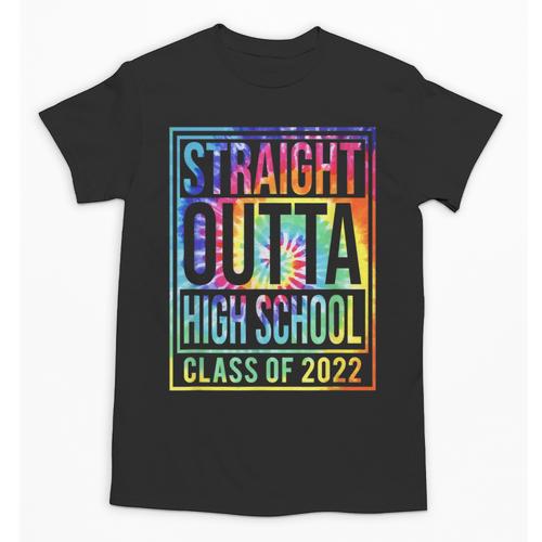 Straight Outta High School Class Of 2022 Graduation Unisex T-Shirt - Best Gift Smart