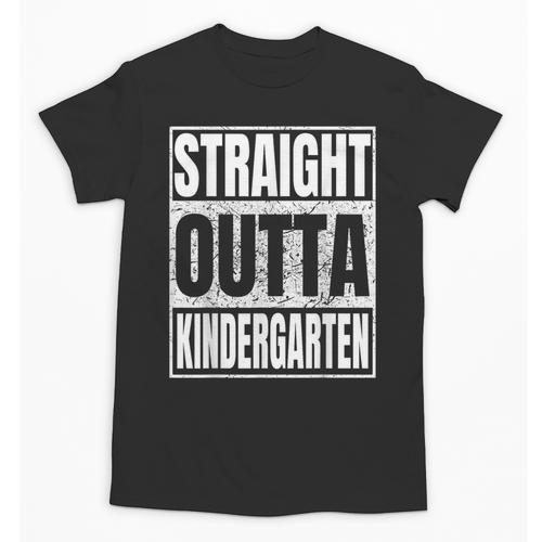 Straight Outta Kindergarten Graduation 2025 Kinder Unisex T-Shirt - Best Gift Smart