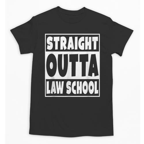 Straight Outta Law School Future Lawyer Graduation Unisex T-Shirt - Best Gift Smart