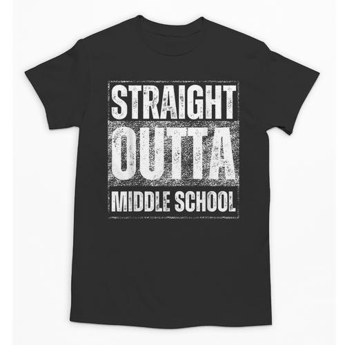 Straight Outta Middle School Class Of 2024 Graduation Unisex T-Shirt - Best Gift Smart