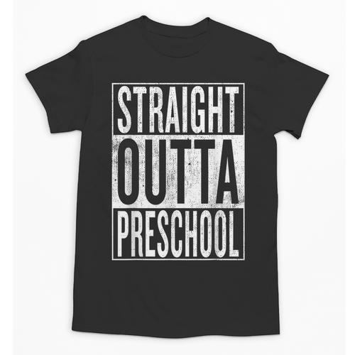 Straight Outta Preschool Pre-School Graduation Cool Unisex T-Shirt - Best Gift Smart