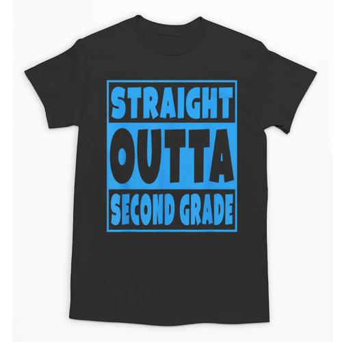 Straight Outta Second Grade Graduation Class Unisex T-Shirt - Best Gift Smart