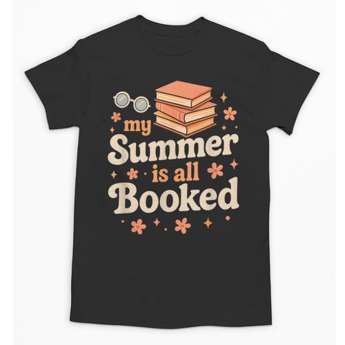 My Summer Is All Booked Book Lover Reading Vacation 2025 Unisex T-Shirt - Bookorys CA