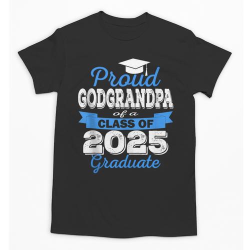Super Proud GodGrandpa Of 2025 Graduate Graduation Family Unisex T-Shirt - Best Gift Smart