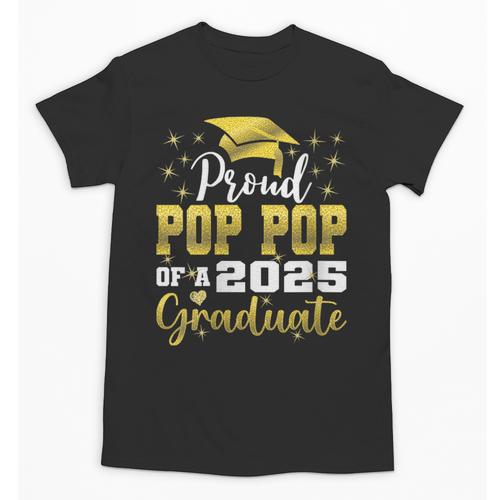 Super Proud Pop Pop Of 2025 Graduate Graduation Family Unisex T-Shirt - Best Gift Smart
