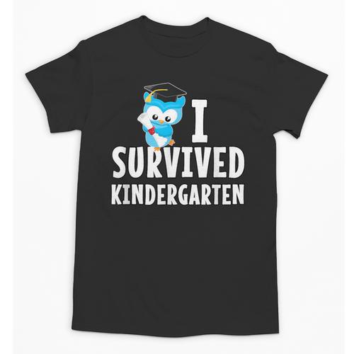 I Survived Kindergarten Graduation Kids Owl Grad Unisex T-Shirt - Best Gift Smart