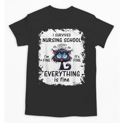 I Survived Nursing School Graduation 2025 Unisex T-Shirt - Best Gift Smart
