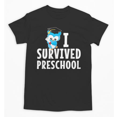 I Survived PreSchool Graduation Kids Owl Grad Shirt Unisex T-Shirt - Best Gift Smart