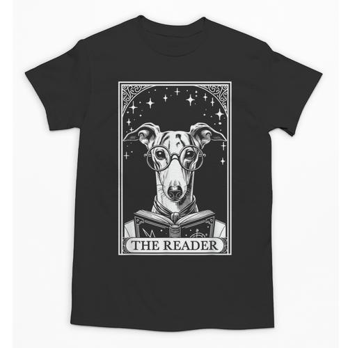 Tarot Card Vintage Whippet Dog Book Lover The Reader Unisex T-Shirt - Bookorys DE