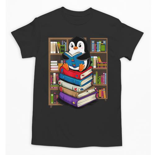 Teacher Librarian Kawaii Penguin Book Lover Penguin Unisex T-Shirt - Bookorys