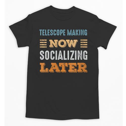 Telescope Making Now Minimal Socializing Introvert Vintage Unisex T-Shirt - Raresse