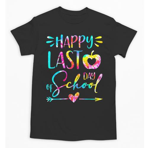 Tie Dye Happy Last Day Of School Graduation Teacher Student Unisex T-Shirt - Best Gift Smart