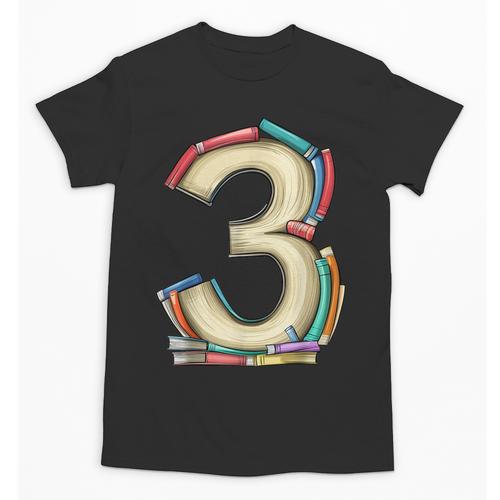Toddler 3rd Birthday Books Themed 3 Year Old Boys Kids Girls Unisex T-Shirt - Bookorys